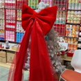 thumbnail image 4 of Extra Large Red Velvet Bow Christmas Event Holiday Mall Decoration Outdoor Wedding Atmosphere Arrangement, 4 of 9