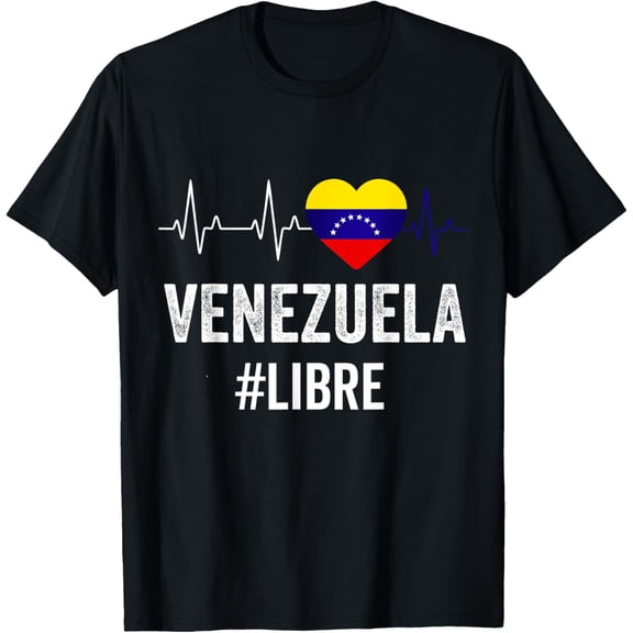 Venezuela Libre Flag Pride Bandera Venezolana Camiseta Root T-ShirtMen and women can wear, black T-shirts, gifts. Age: M,L,XL 2XL, 3XL, 1230XL