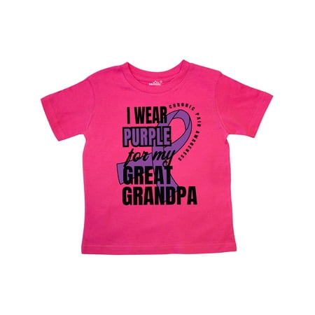 

Inktastic Chronic Pain I Wear Purple For My Great Grandpa Gift Toddler Boy or Toddler Girl T-Shirt