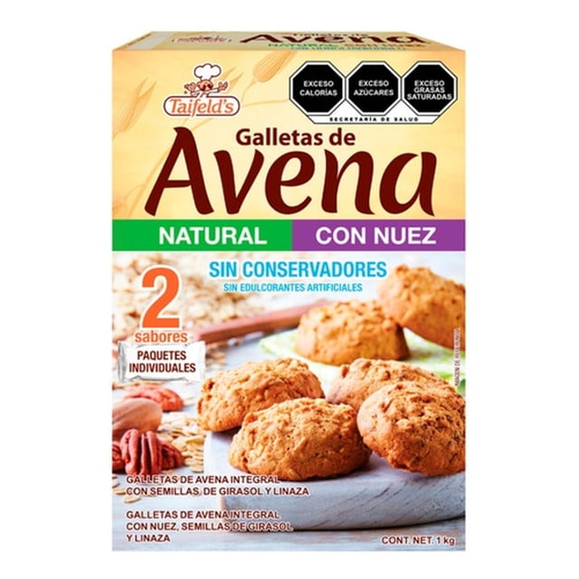 Galletas De Avena Natural / Con Nuez 1 Kg Taifelds Taifeld's Original
