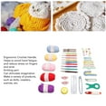 thumbnail image 3 of Crochet Hook Set, Complete Tools Crochet Kit Ergonomical Handle 58pcs  For Coasters, 3 of 8