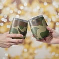 thumbnail image 2 of Camouflage 12oz Stainless Steel Insulated Wine Tumbler with Lid and Straw – Double Wall Vacuum Mug for Hot & Cold Drinks, 304 Steel Interior, Sweat-Free Design, 2 of 5