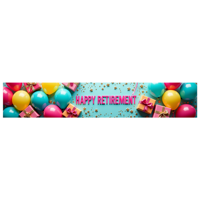Happy Retirement Foil Balloon Banner Colorful Background Party Decorations Retirement Party Photography Props Backdrop Celebration Supplies