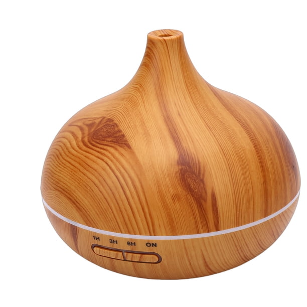 Humidificador Difusor De Aromaterapia De Aceite De 550ml Humidificador Silencioso De Grano De Madera Con Enchufe USB Y Control Remoto