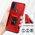 thumbnail image 4 of Funda para GANGXUN Motorola Moto G Play 2023 - Soporte metálico, Función magnética, Rojo, 4 of 5