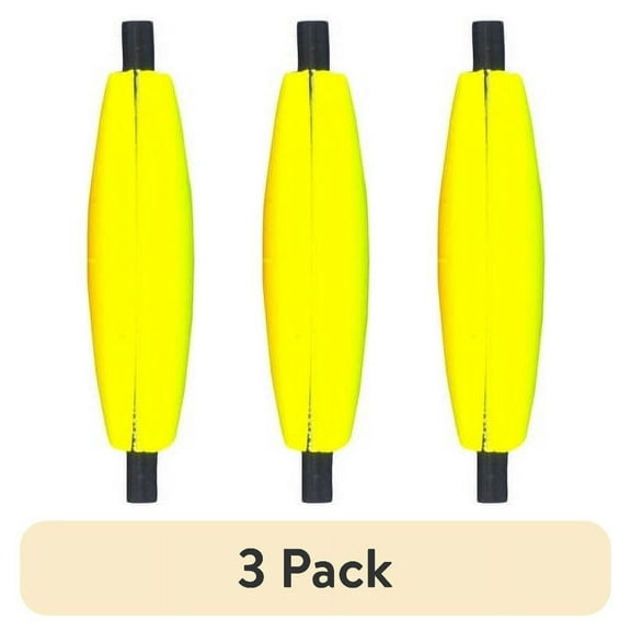 (3 pack) Comal Cigar Peg Slotted Fishing Bobbers, Assorted Colors, 2.5-inch, 3-Pack