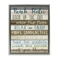thumbnail image 5 of Stupell Industries Nautical Fun Beach Rules List Rustic Boardwalk Sign Luster Gray Framed Floating Canvas Wall Art, 16x20, by Kim Allen, 5 of 5