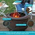 thumbnail image 4 of Sunnydaze Cosmic 30" Round Wood-Burning Brown Finish Steel Smokeless Fire Pit with Poker, 4 of 11