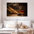 thumbnail image 2 of Elephant Stock Whiskey And Cigar Wall Art - Horizontal Canvas Wall Art - Dining Room Wall Decor - Food And Drink Canvas - Black And Brown Decor - 48" x 32", 2 of 8