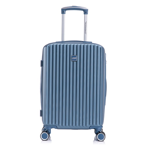 Maleta de Mano Rígida Expandible 10Kg Con Ruedas 360° y Forro Impermeable Ideal para Viaje y Cabina Azul