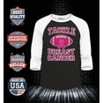 thumbnail image 2 of Shop4Ever Men's Men's Tackle Breast Cancer Support Awareness Raglan Baseball Shirt XX-Large Black/White, 2 of 4