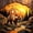Golden, variant on Manfei Sunset Mountain 7-Piece Twin Bedding,Safari Bear Bedding Comforter Set,Golden,Black Reversible