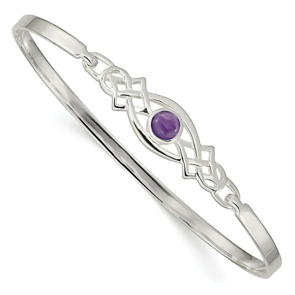 Sterling Silver Amethyst Bangle