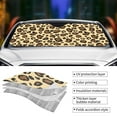 thumbnail image 5 of XMXY Car Sun Shade Windshield, Abstract Leopard Graffiti Brown Automotive Front Window Sun Visor for Cars SUV Trucks, Medium Size, 5 of 8