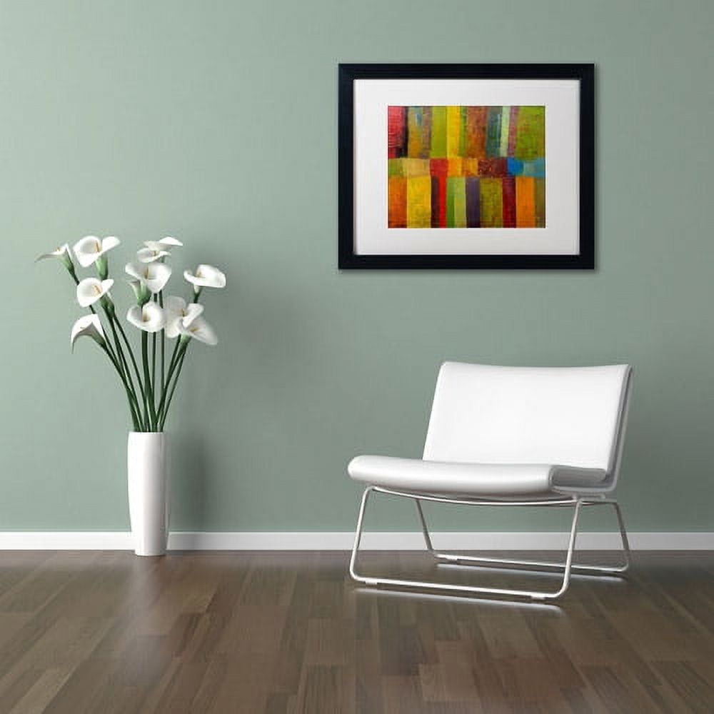 Trademark Fine Art "Green Eggs and Ham" Canvas Art by Michelle Calkins, White Matte, Black Frame