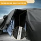 thumbnail image 4 of Funda para auto impermeable para todo clima, protección exterior contra el sol y la lluvia, con tiras reflectantes, negra, para Toyota Prius Hatchback, 4 of 5