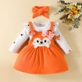 thumbnail image 2 of Mercatoo Toddler Girl Valentines Day Outfit Little Girls Valentine Dress Ribbed Shirts Heart Print Skirts with Headband, 2 of 7