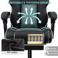 thumbnail image 6 of HOFFREE Executive Office Chair with Footrest Black Computer Chair with Arms for Home Room and Study Leather Desk Chair with Adjustable Headrest for Teens, 6 of 8