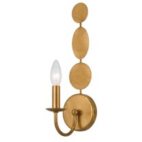Crystorama Layla 1 Light Antique Gold Sconce - 4.25'' W x 15.5'' H x 6.25'' D