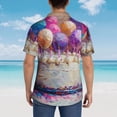 thumbnail image 4 of Susaid Colorful Balloon Cake Celebration Print Hawaiian Shirts for Men Women,Hawaiian Summer Short-Sleeve Casual Relaxed-Fit Button-Down,Large, 4 of 7
