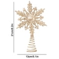 thumbnail image 3 of LSLJS Christmas Decoration Supplies, New Christmas Tree Top Star Plastic Hollow Glitter Powder Decoration Christmas Tree Five-Pointed Star Snowflake Five-Pointed Star, 3 of 4