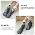 thumbnail image 4 of Qarigey Pack de 2 Calcetines Altos Dibujos Animados Antideslizantes Mujer Accesorios Hogar Medias gato gris, 4 of 6