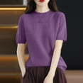 thumbnail image 3 of Mittory Women's Short Sleeve Sweater Tops Lightweight Pullover Shirts Spring Summer Trendy Casual Blouses, 3 of 3