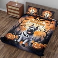 thumbnail image 3 of Mummy Cane Corso Happy Halloween with Pumpkins Bats Spooky Fun Quilt Bedding Set Italian Mastiff Dog Lover Gifts Idea 1 Blanket Bed Cover 2 Pillowcases - 00019, 3 of 5