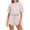 08-Pink, variant on 2 Piece Lounge Set for Women Stripe Oversized Short Sleeve Shirts and Shorts Matching Outfits