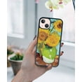 thumbnail image 5 of FINCIBO Soft Rubber Protector Cover Case for Apple iPhone 13 6.1" 2021 (NOT FIT Apple iPhone 13 mini 5.4" 2021/iPhone 13 Pro 6.1" 2021/iPhone 13 Pro Max 6.7" 2021), Sunflowers Blue By Van Gogh, 5 of 5