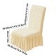 thumbnail image 3 of Funda de silla elástica Funda para comedor | Poliéster removible y lavable | Antideslizante, borde elástico instalado, duradero, Asiento de 21"-16" | Rojo Gris Blanco Amarillo | Hotel Banquete en, 3 of 6