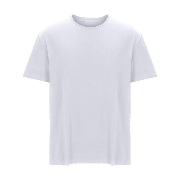 Color Blanco Camisa Cuello Redondo Blanca Camiseta Blanca De Manga