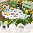 thumbnail image 3 of Round Fitted Tablecloth,Spring Plant Potted Cactus Flower Circle Table Cover Waterproof Table Cloth with Elastic Edge,Easter Floral Hearts Outdoor Tablecloths for Kitchen Picnic 55-60in, 3 of 9