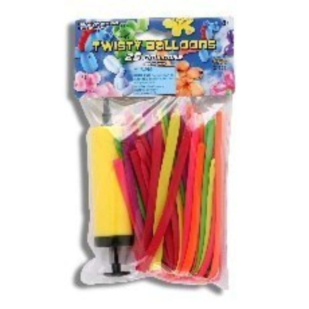 25 Twisty Ballons With Pump (12) by Great fun, 25 twisty balloons with a pump By Imperial Toy
