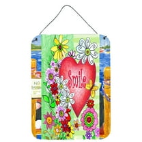 Carolines Treasures PJC1041DS1216 Smile Valentines Day Wall or Door Hanging Prints 12x16 multicolor