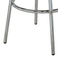 thumbnail image 4 of 42 Inch Round Bar Table, Ribbed Apron, Glossy White Lacquer, Retro Style, 4 of 5