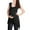 Black, variant on Joau Women's Maternity Peplum Tops Ruched Sleeveless Pregnancy Shirts Spoon Neck Summer Casual Pleated Flowy Loose Fit Babydoll Tee Shirts