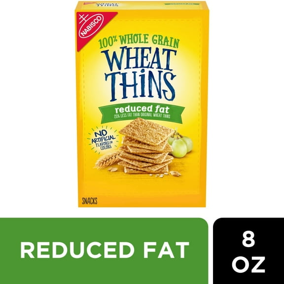 Pack of 3 Wheat Thins Reduced Fat Whole Grain Wheat Crackers, 8.0 oz (packaging may vary)