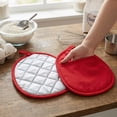 thumbnail image 3 of Unique Bargains 2Pcs Cotton Linen Pot Heat Resistant Trivets Hot Pads Red 4Pcs, 3 of 6