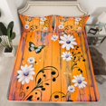 thumbnail image 2 of jejeloiu Rustic Flower Floral Bed Sheets,Cartoon Cute Daisy King Sheets,Old Barn Door Sheet Set For Kids,Microfiber Bedroom Decor,4-Piece, 2 of 7