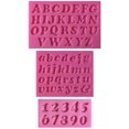 thumbnail image 1 of Moule Silicone 3D Alphabet chiffres pour pâte à sucre, diseño de pasteles, decoración Ormromra YQ-1204, 1 of 1
