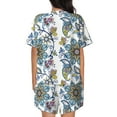 thumbnail image 3 of Bingfone Flowers and Butterflies Print Pajamas Sets for Women Soft Short-Sleeved Pjs with Lounge Shorts Two Piece Sleepwear, 3 of 8