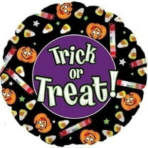 PMU Halloween Trick or Treat Candy 18 Inch Mylar-Foil Balloon Pkg/1