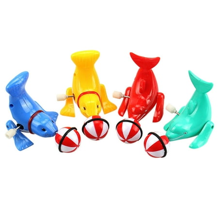 

Cute Cartoon Dolphin Wind Up Toys Plastic Funny Pool Toys Games Creativel Toys