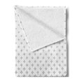 thumbnail image 2 of Star Soft Flannel Fleece Throw Blanket, Abstract Diamond Stars Theme Pattern Infinity Geometric Minimalistic Contemporary, Cozy Plush for Indoor and Outdoor Use, 50" x 70", White Black, by Ambesonne, 2 of 5
