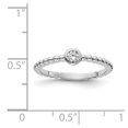 thumbnail image 2 of Solid 925 Sterling Silver CZ Cubic Zirconia Wedding Engagement Ring Size 8, 2 of 3