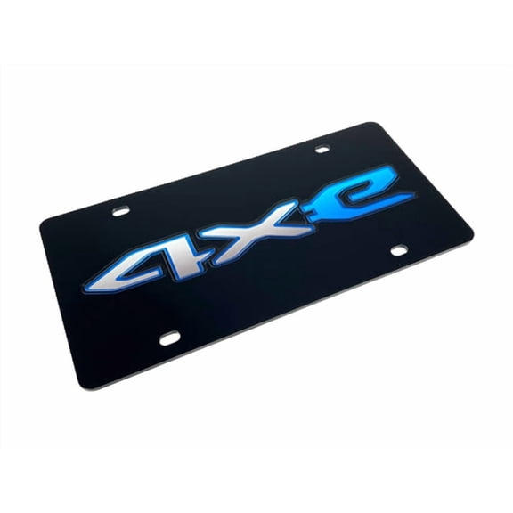 Jeep 4XE Logo Black Acrylic License Plate Official Licensed