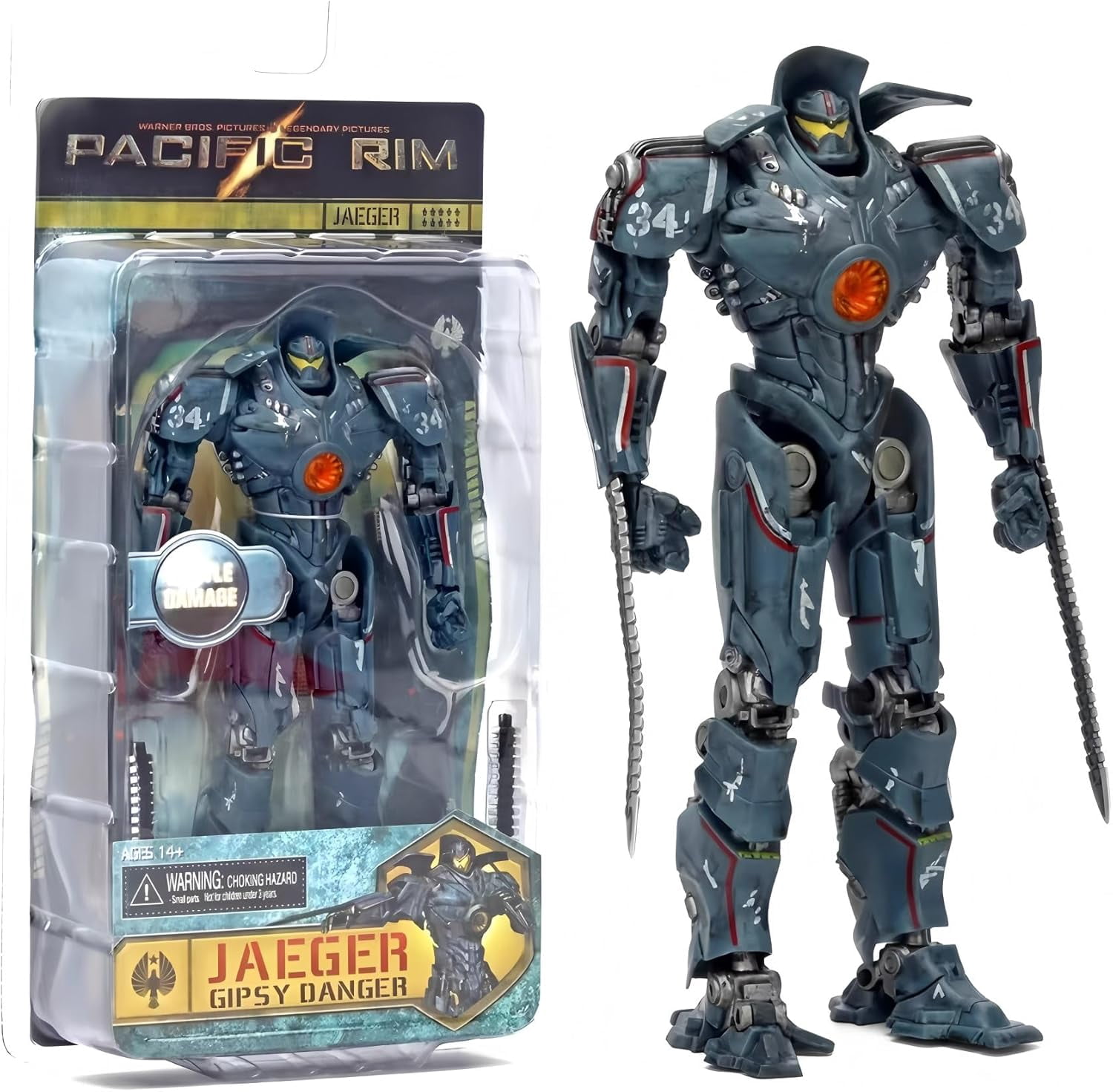 GIPSY DANGER PACIFIC RIM フィギュア Pacific Rim - Battle Damage Gipsy Danger w/Plasma Cannon - 18in