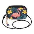 thumbnail image 2 of FORMRS Mini Crossbody Bag for Women Adjustable Rope Shoulder Casual Phone Purse, Pink Floral Flamingo, 2 of 7