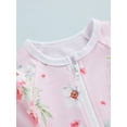 thumbnail image 5 of Bagilaanoe 6M-4T Baby Girl One Piece Swimsuits Kids Zipper Rush Guard Swimshirts Quick Dry Long Sleeve Swim Shirt Toddler Swimwear Bathing Suit Ruffled Beachwear, 5 of 8